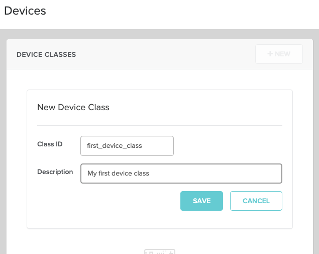 Screenshot - Create New Device Class Settings