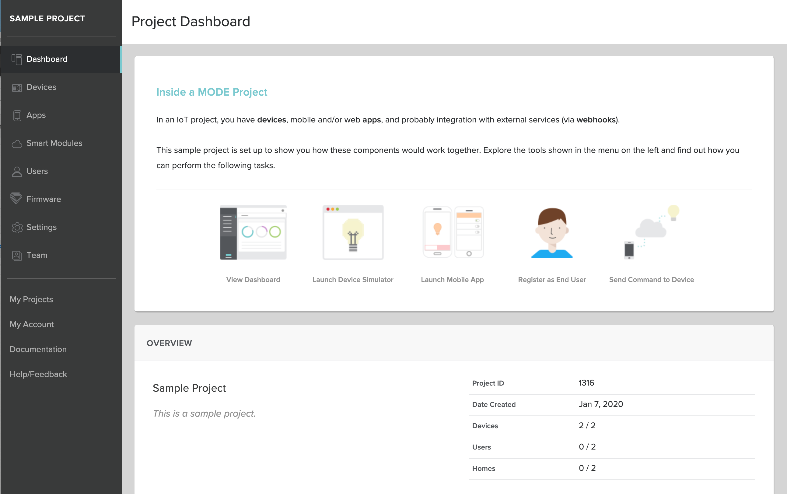Screenshot - Console Dashboard