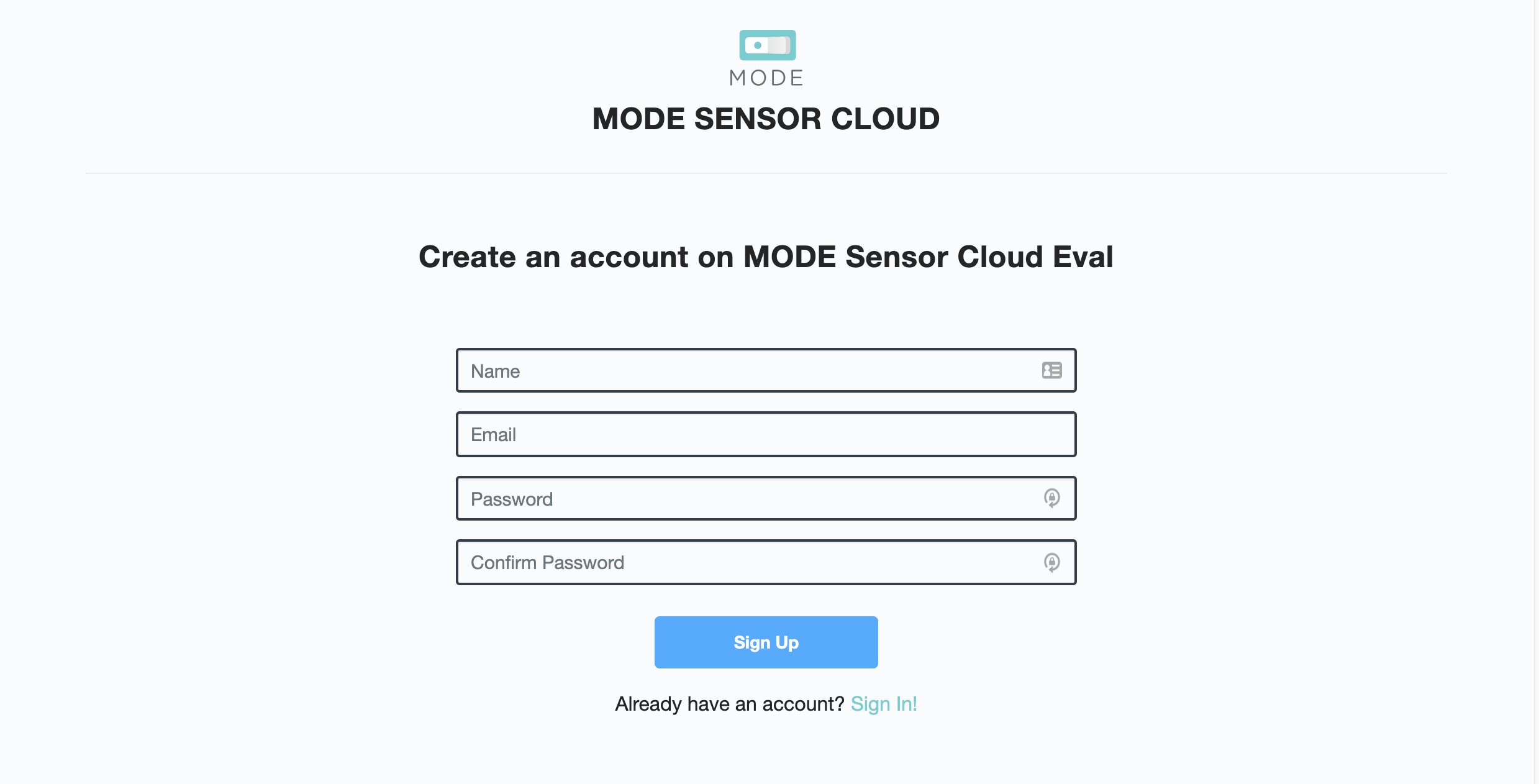 Screenshot - SC Eval Sign Up