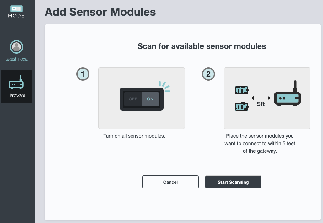 Screenshot - SC Eval Add Sensor Modules Start
