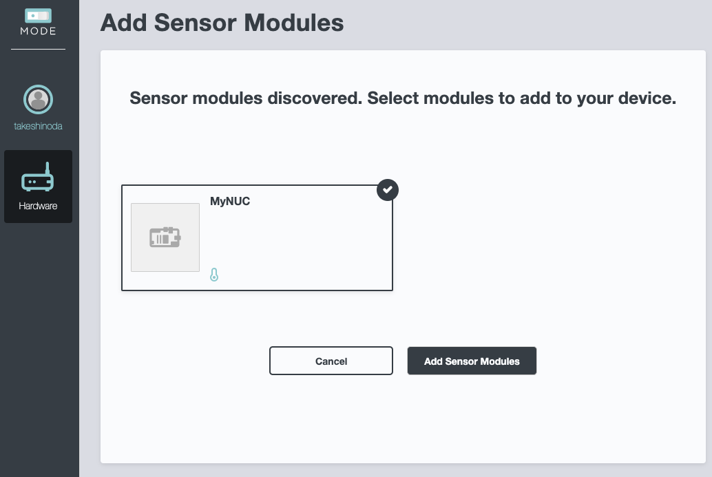 Screenshot - SC Eval Add Sensor Module
