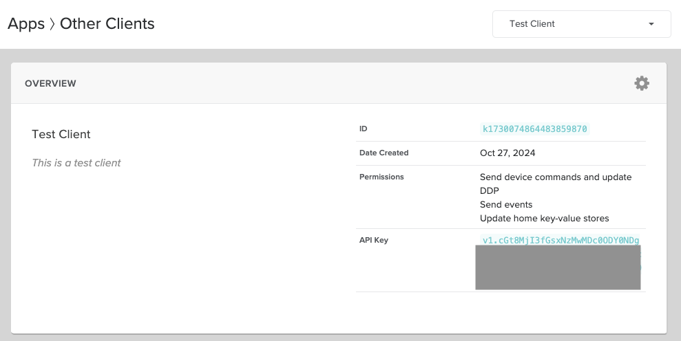 Screenshot - Console Other API Clients