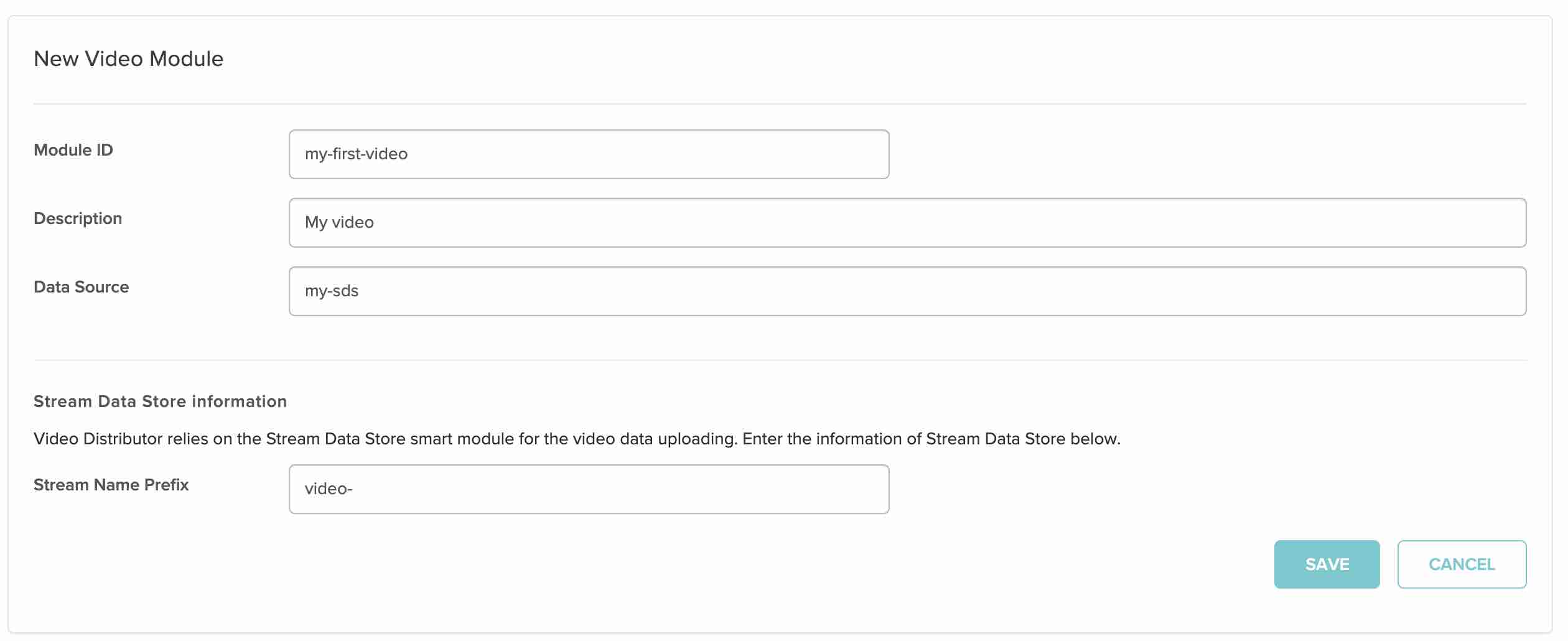 Screenshot - Console Smart Modules Add Stream Data Store